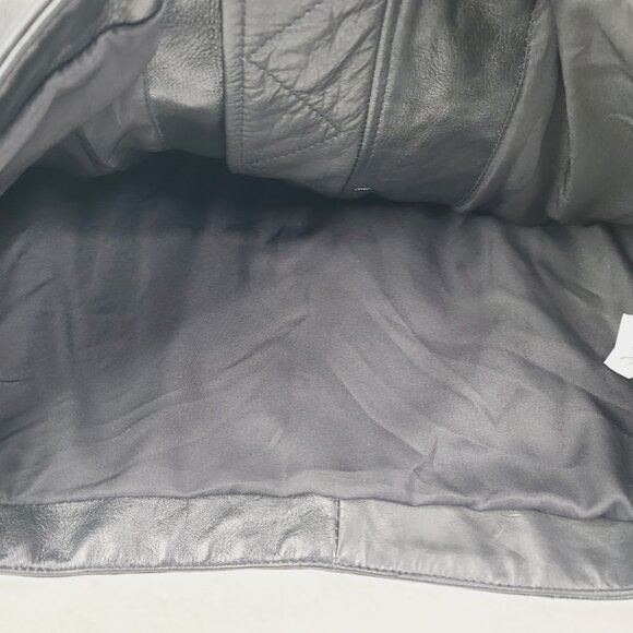 Zara Women's Black Long Sleeve Round Neck Streetwear Faux Leather Jacket Size XS - Picture 7 of 12